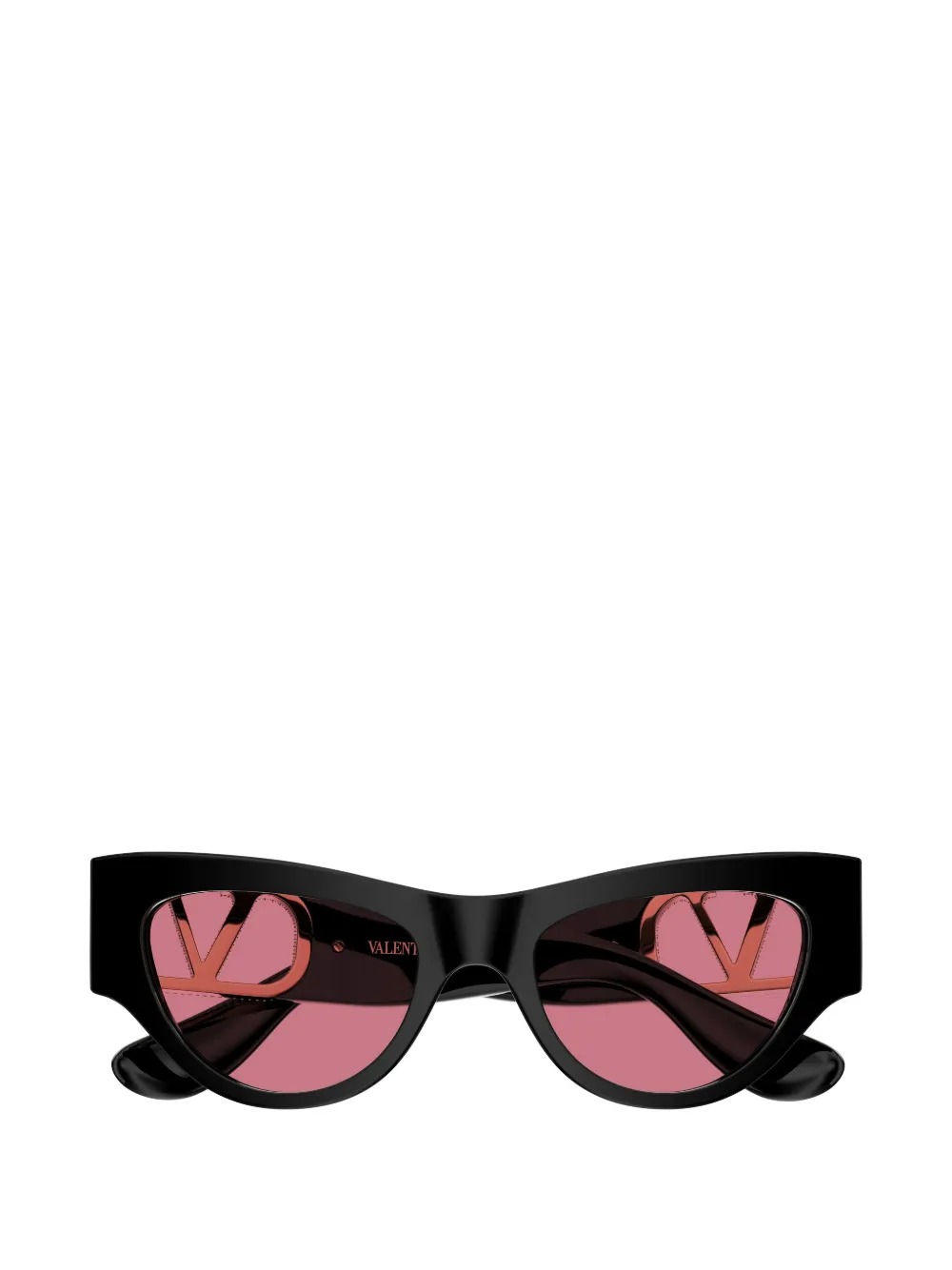 VALENTINO GARAVANI EYEWEAR VLogo crystal-embellished cat-eye frame sunglasses - Nero
