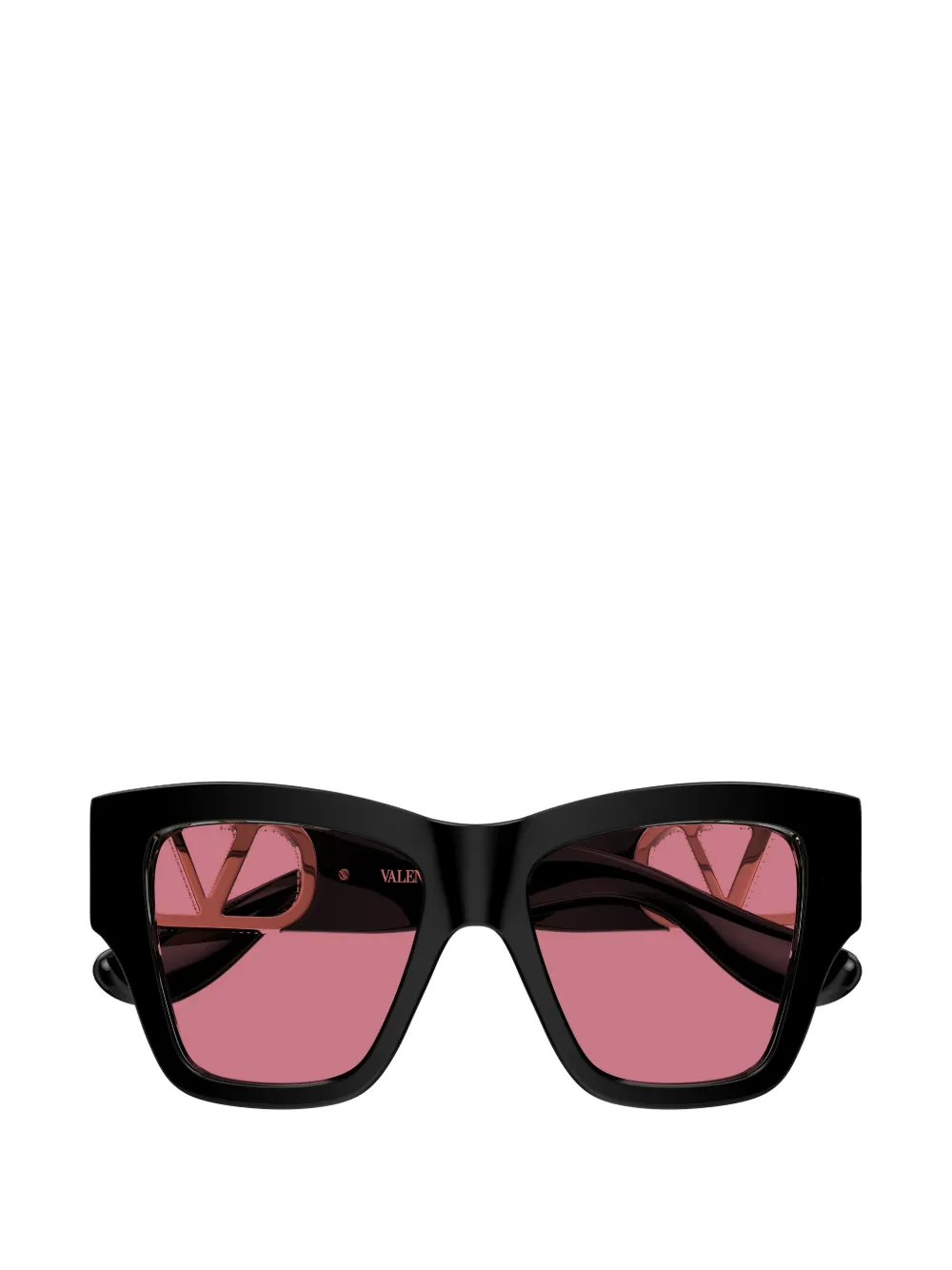 VALENTINO GARAVANI EYEWEAR VLogo crystal-embellished square-frame sunglasses