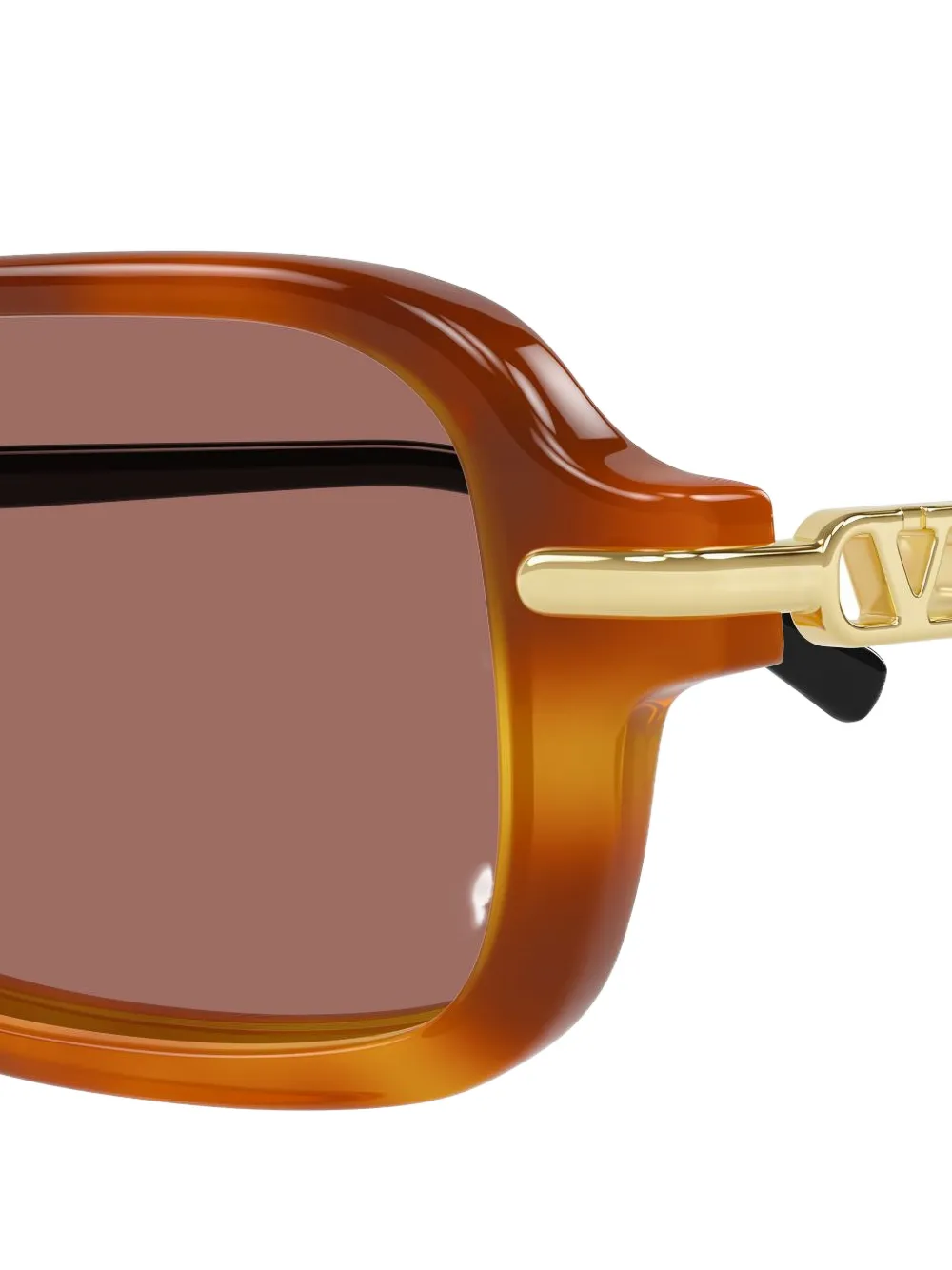 VALENTINO GARAVANI EYEWEAR VLogo rectangle-frame sunglasses Bruin