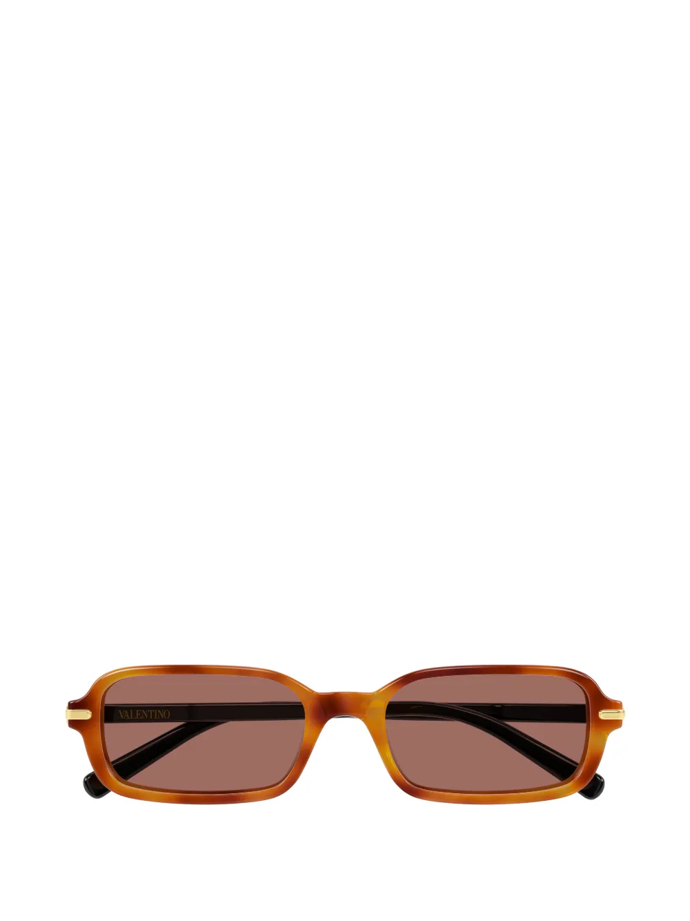 VALENTINO GARAVANI EYEWEAR VLogo rectangle-frame sunglasses - Marrone