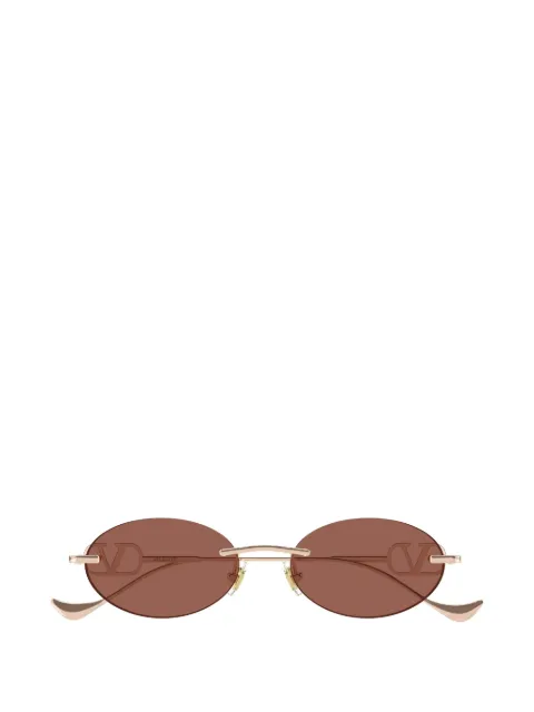 VALENTINO GARAVANI EYEWEAR VLogo oval-frame sunglasses