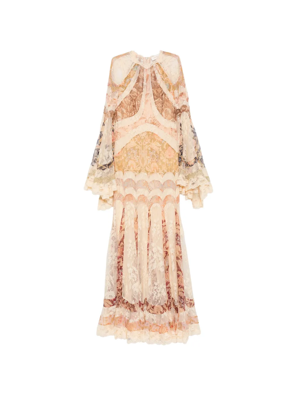 ZIMMERMANN Valiant floral-print lace-trim maxi dress