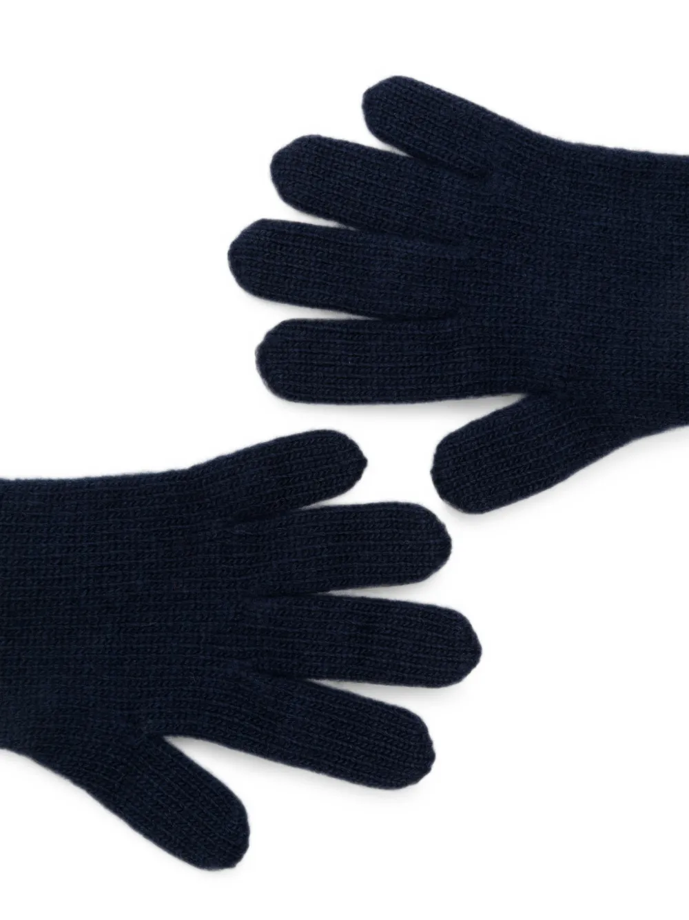 Gucci Kids Web-stripe knitted gloves Blauw