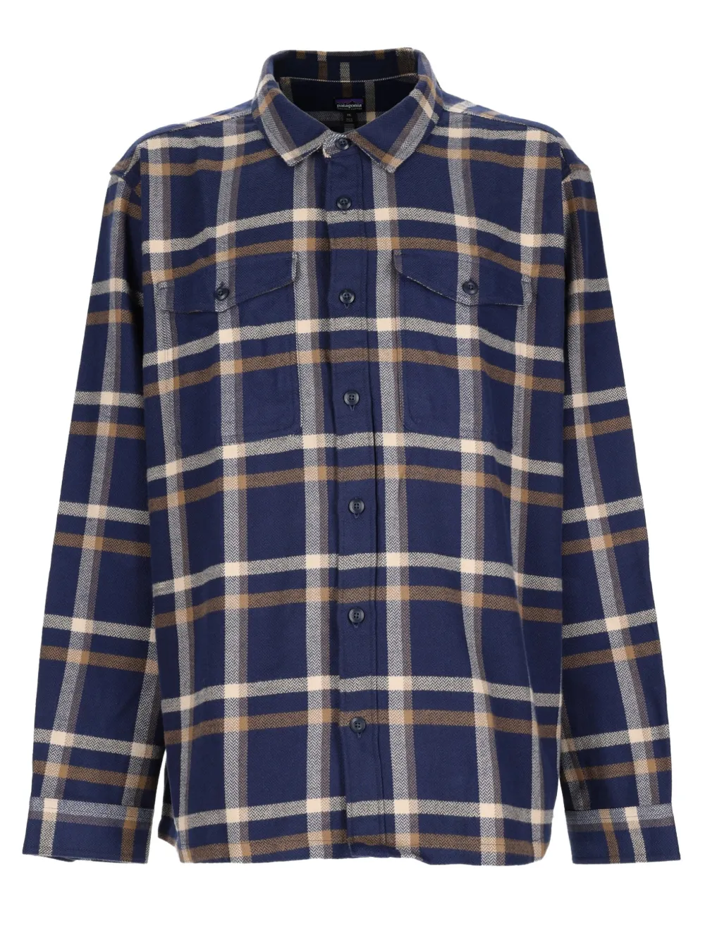 Patagonia Fjord check-pattern button-up shirt Blauw