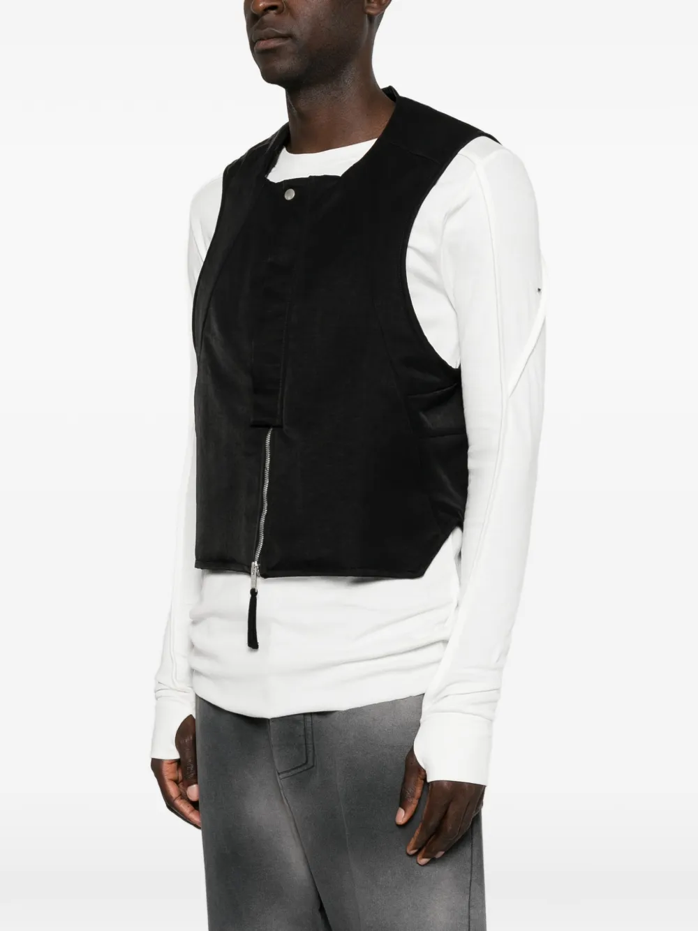 Thom Krom Gilet met rits Zwart