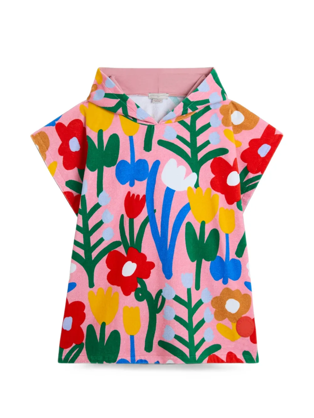 Stella McCartney Kids floral-print hooded towel - Rosa