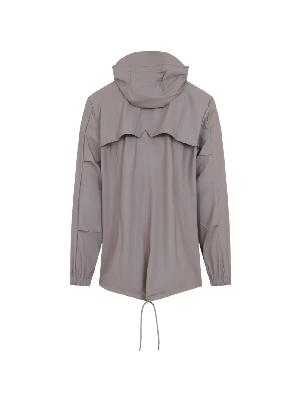 Rains Fishtail jack met capuchon en trekkoord Grijs