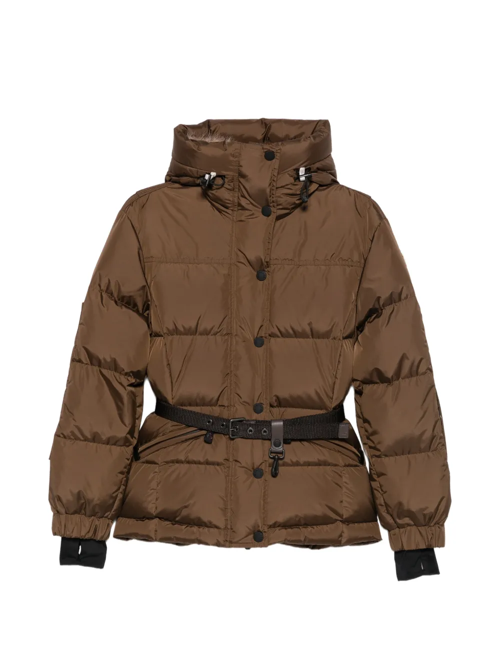 Moncler Grenoble Salastrains belted hooded puffer jacket - women - Polyamide/Polyester/Polyester/Polyester/Goose Down/Goose Feather/Polyamide/Ela...