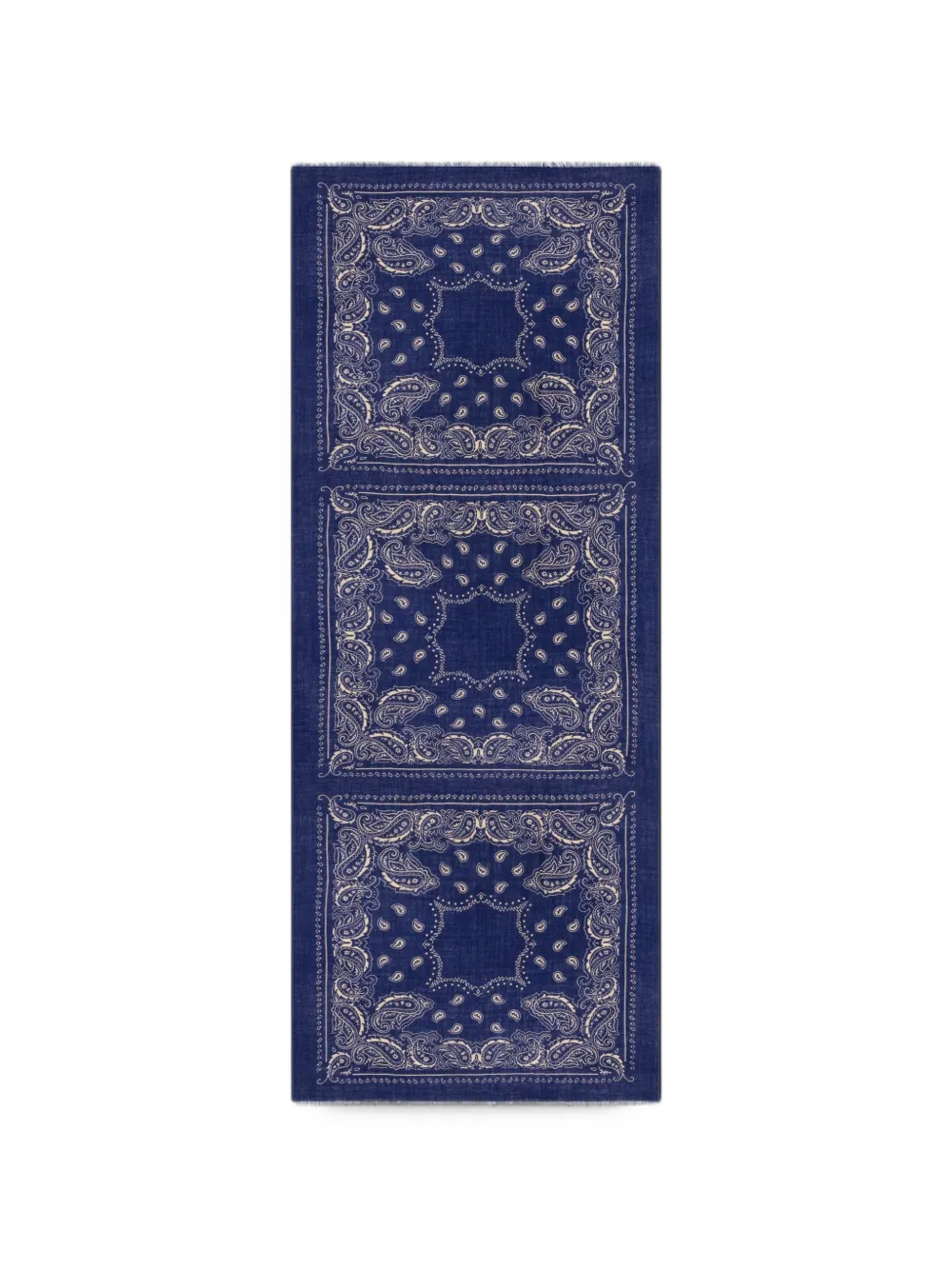 HARTFORD Bandana paisley-print frayed scarf - Blau