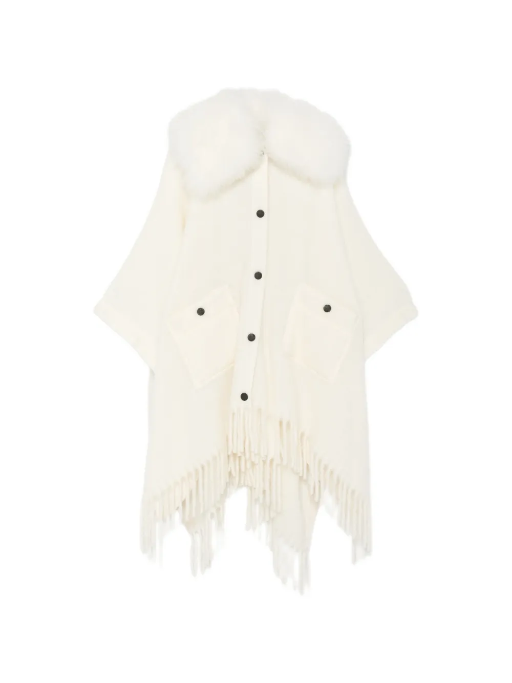 Moncler Grenoble fringed cape