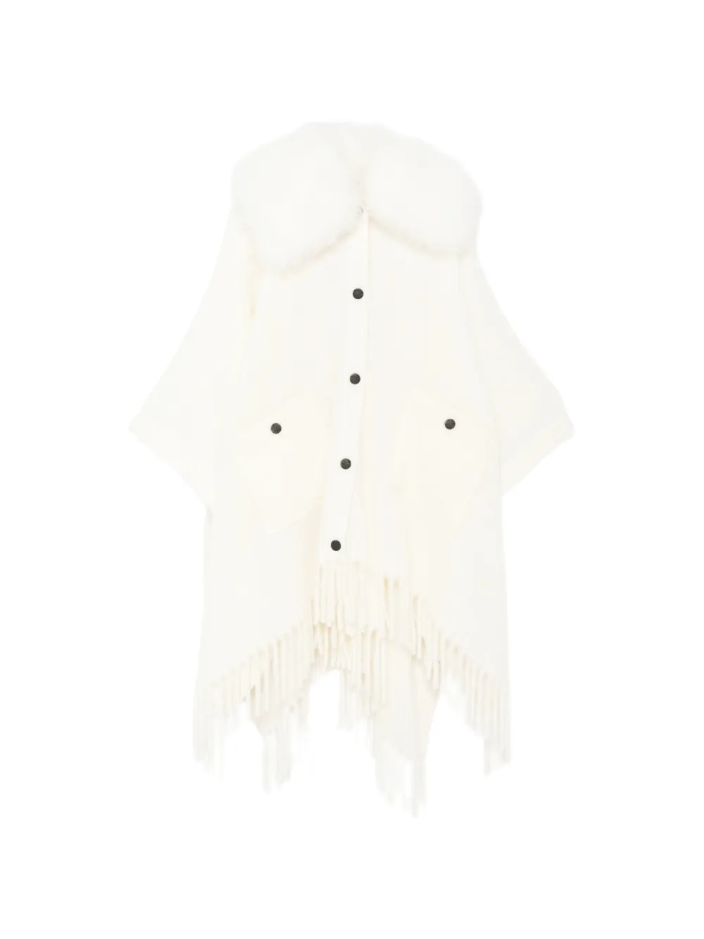 Moncler Grenoble fringed cape