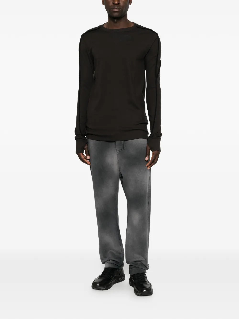 Thom Krom T-shirt met afwerking Bruin