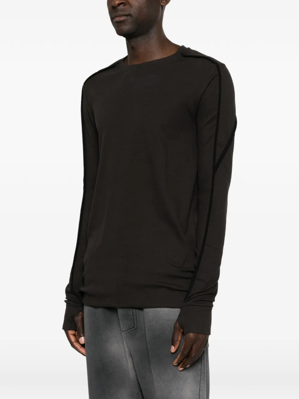 Thom Krom T-shirt met afwerking Bruin