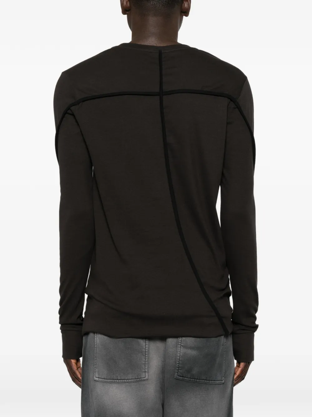 Thom Krom T-shirt met afwerking Bruin