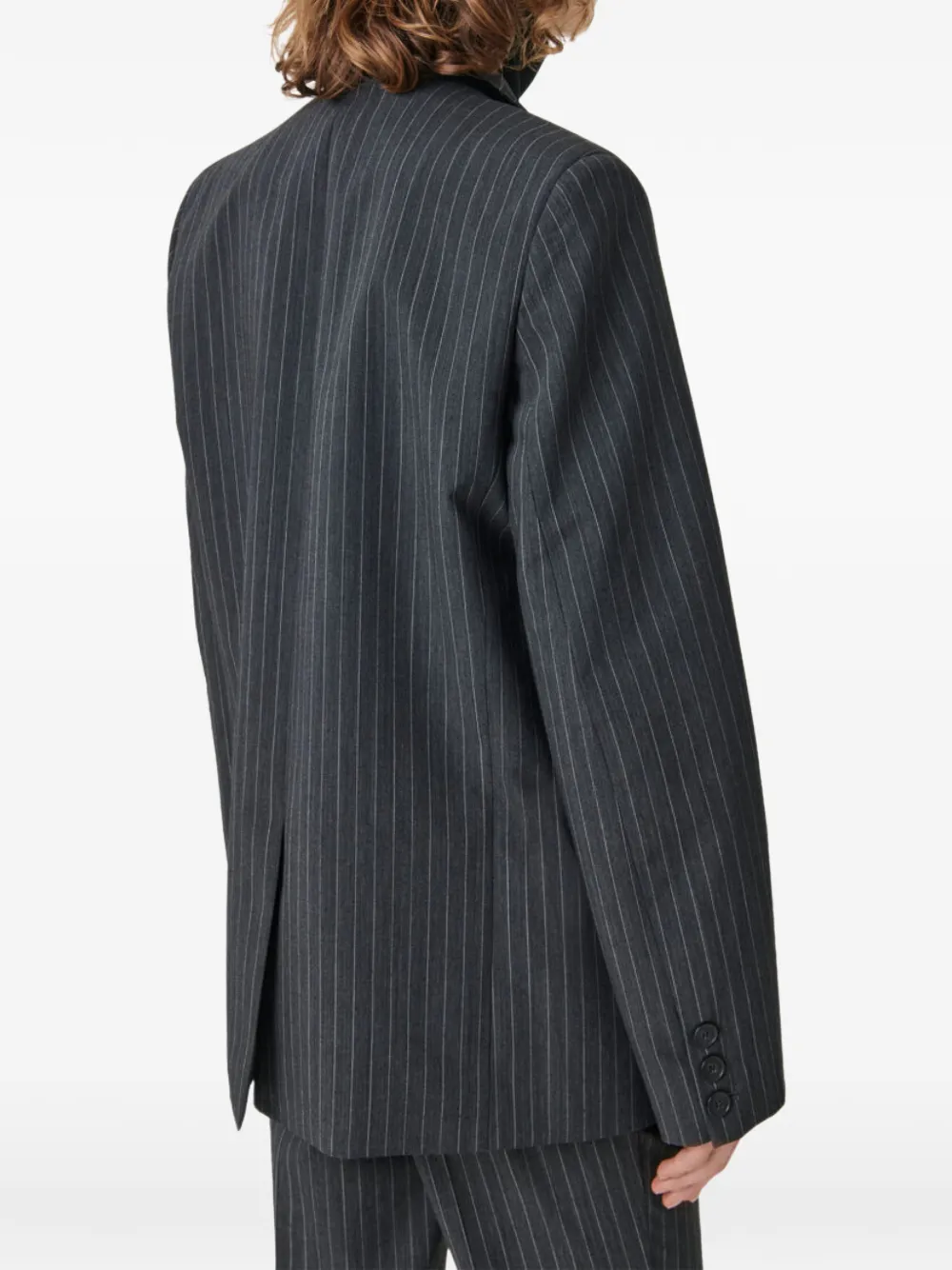 IRO Kamea blazer met krijtstreep en gekerfde revers Grijs