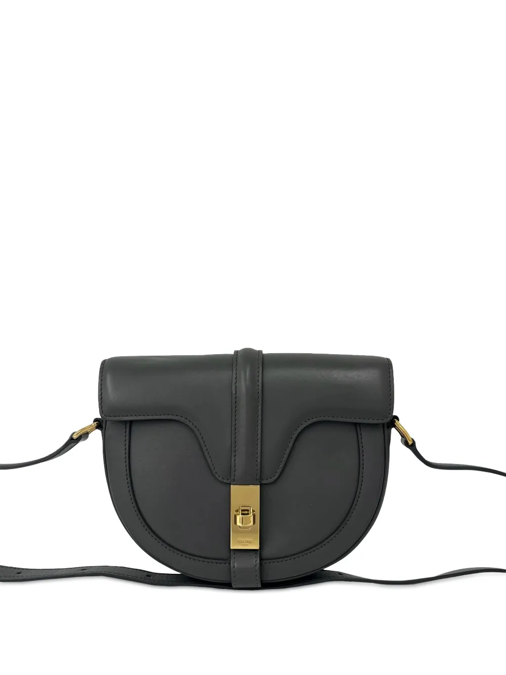 Celine Pre-Owned petit sac à bandoulière Besace 16 en cuir de veau (2015-2026) - Gris