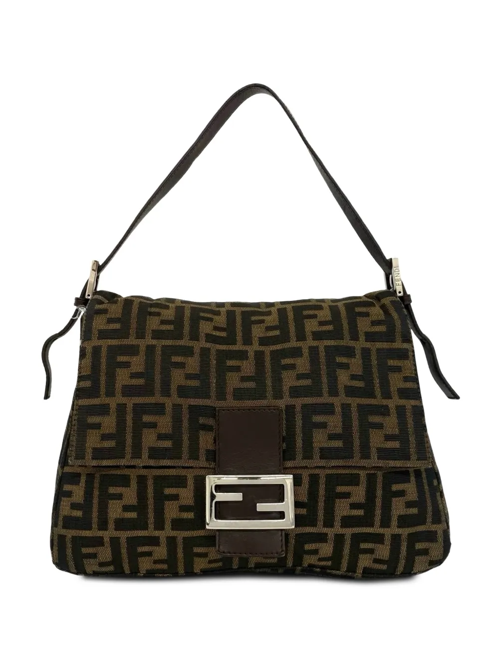 Fendi Pre-Owned 1990-2010 Zucca Canvas Mamma Forever shoulder bag - Braun