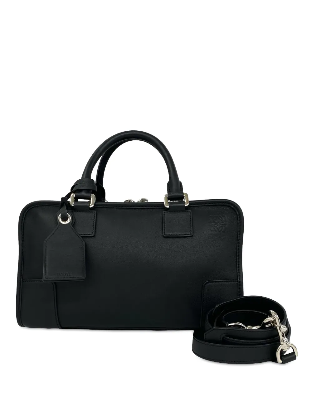 Pre-owned Loewe 2010-2026 Amazona 28 Handbag In Black