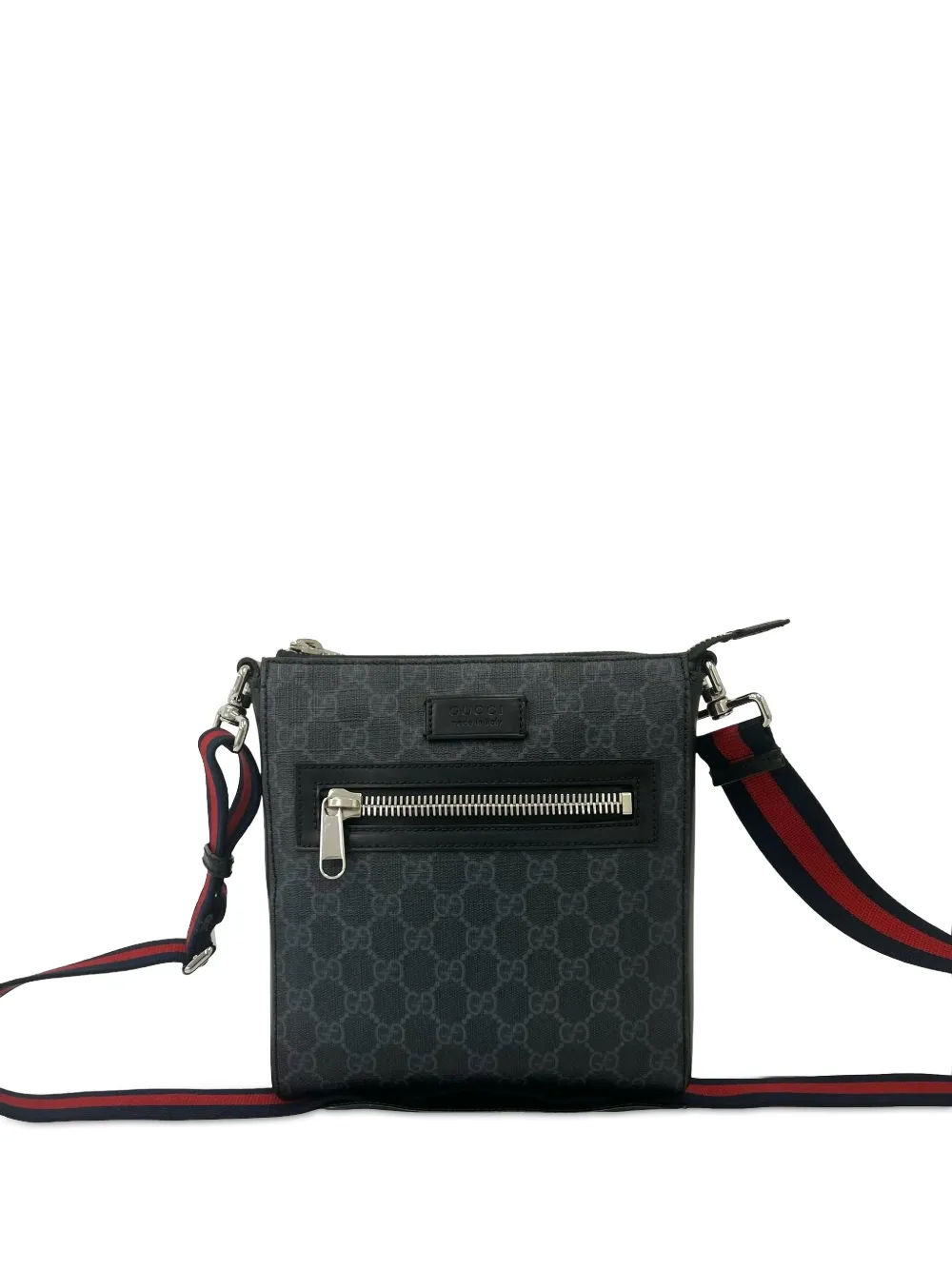 Gucci Pre-Owned 2016-2026 Small GG Supreme Web Messenger Bag crossbody bag - Black