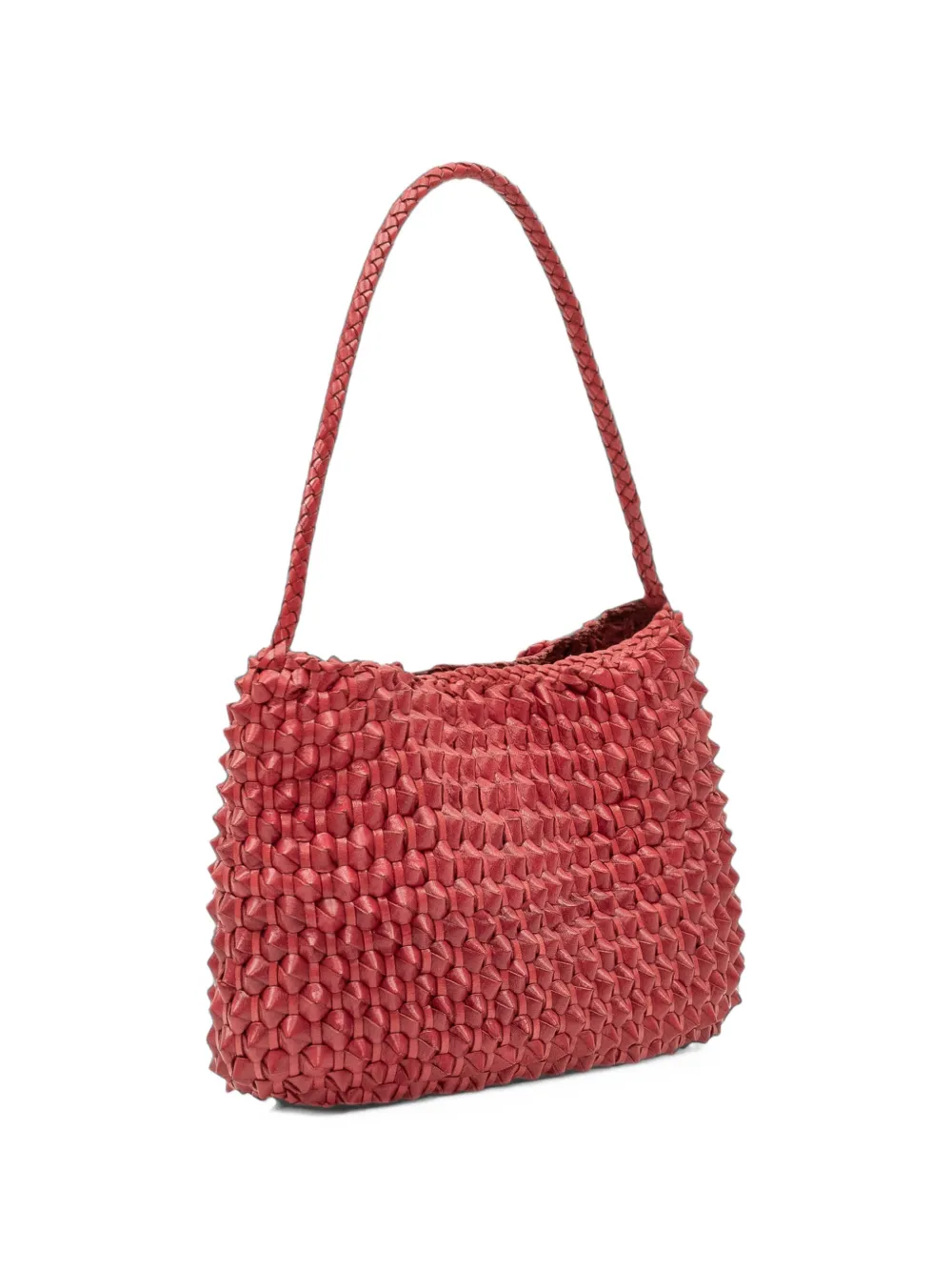 DRAGON DIFFUSION Basil woven leather tote bag Rood