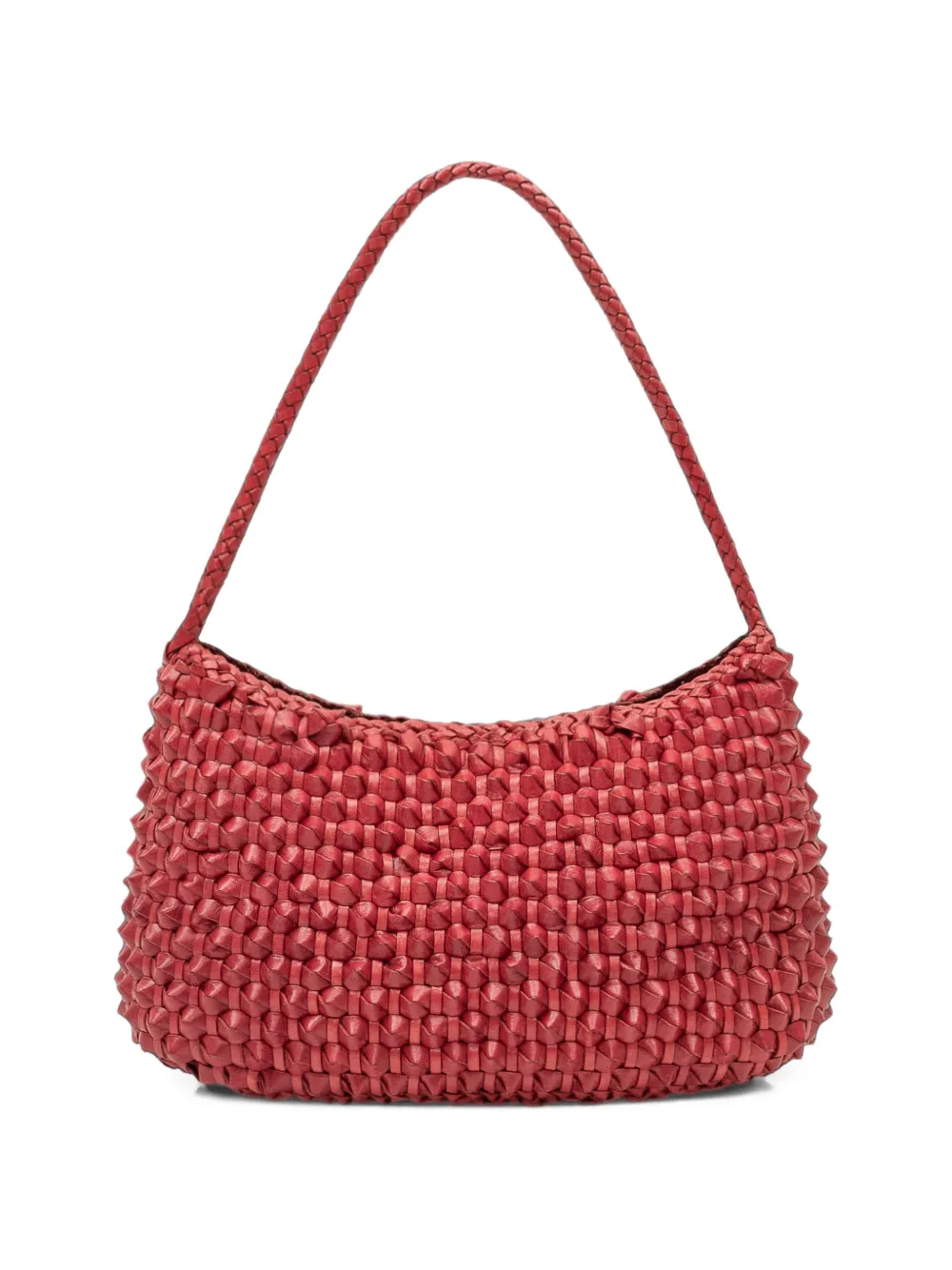 DRAGON DIFFUSION Basil woven leather tote bag Rood