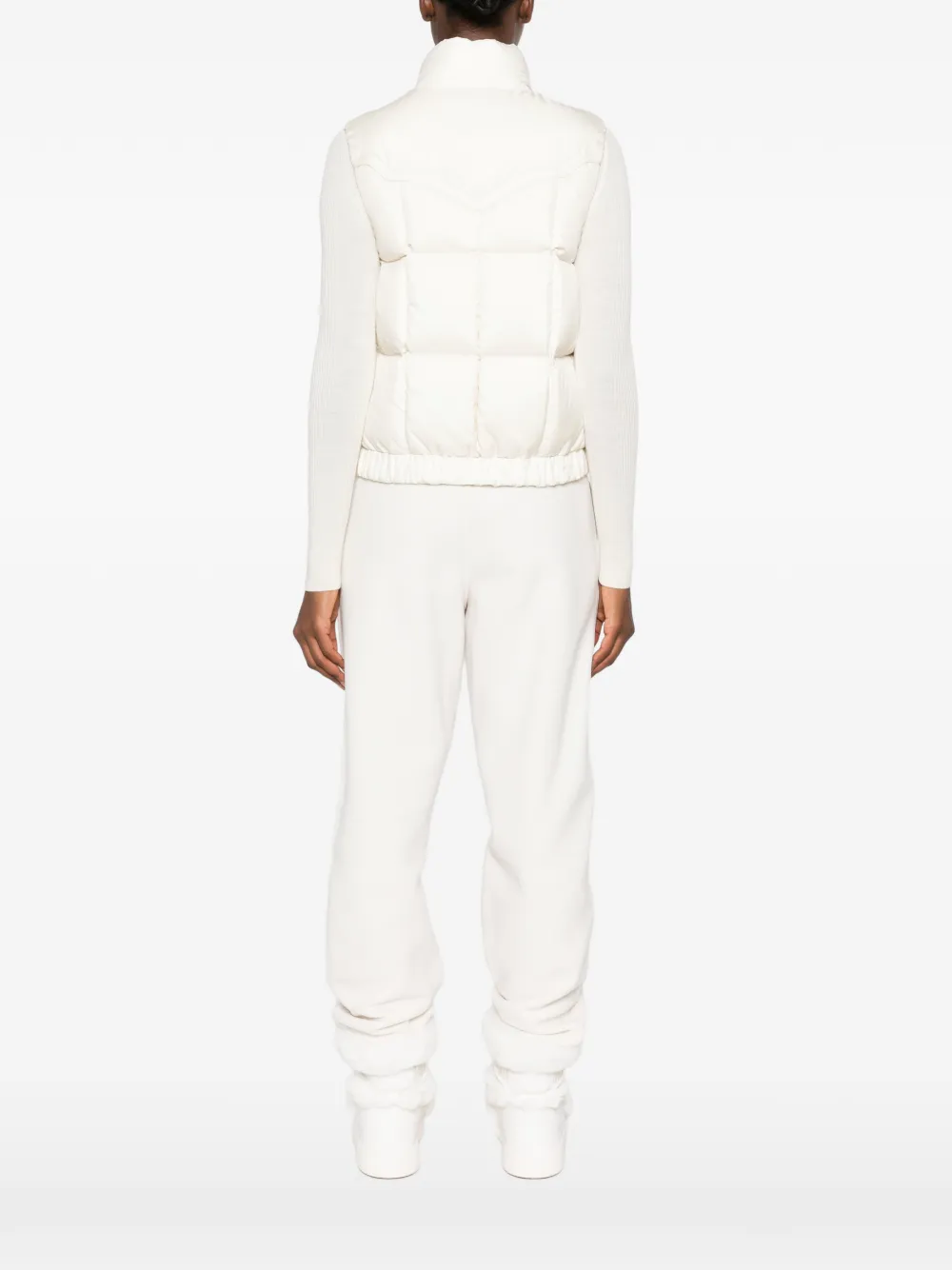 Moncler Grenoble Doucy gewatteerde bodywarmer met hoge hals Wit
