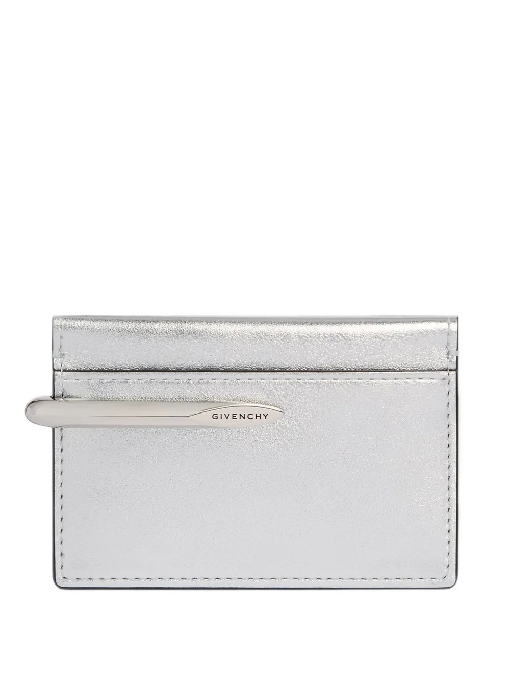 Givenchy Pinch gelamineerde leren pasjeshouder Zilver
