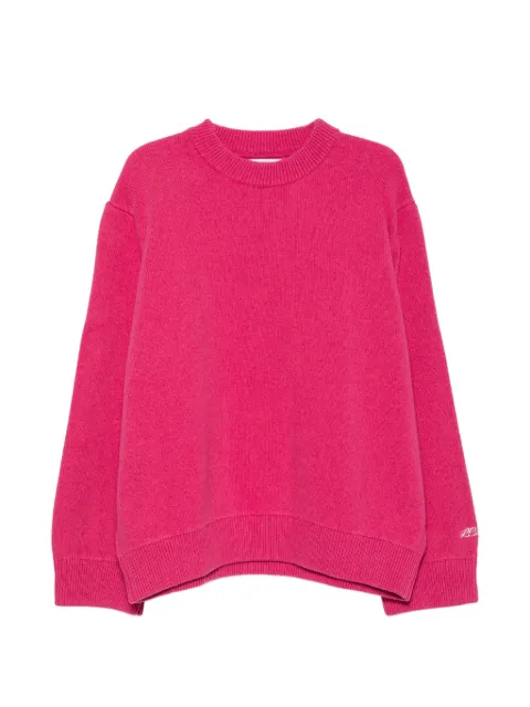 LC23 logo-embroidered ribbed-trim sweater