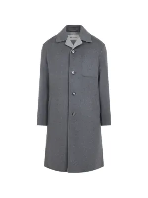 AMI Paris Wool Trench Coat | Grey | FARFETCH