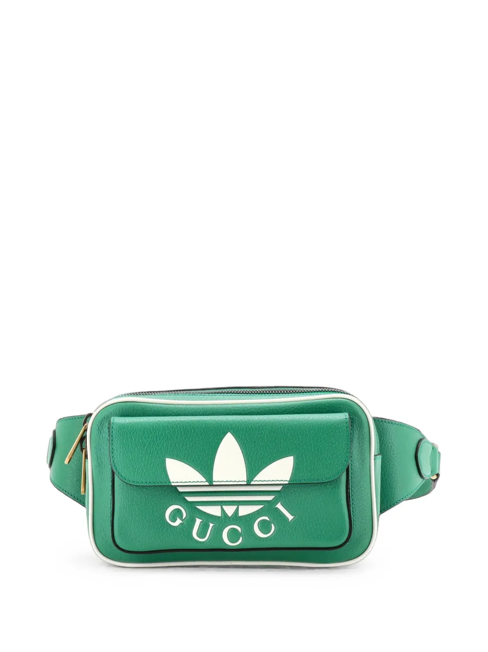 Gucci Pre-Owned x adidas sac banane en cuir à fermeture zippée - Vert