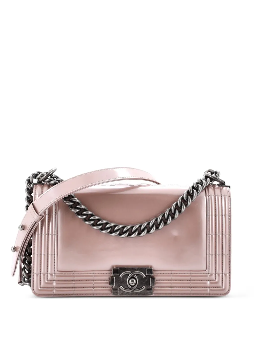 CHANEL Pre-Owned Reverso Boy Flap Bag Glazed Calfskin Old Medium crossbody bag - Rosa