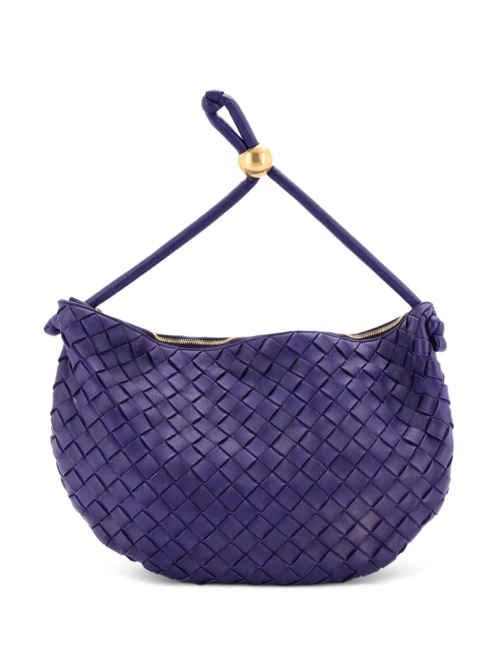 Bottega Veneta Pre-Owned sac cabas Turn Pouch médium en cuir Intrecciato Nappa - Violet