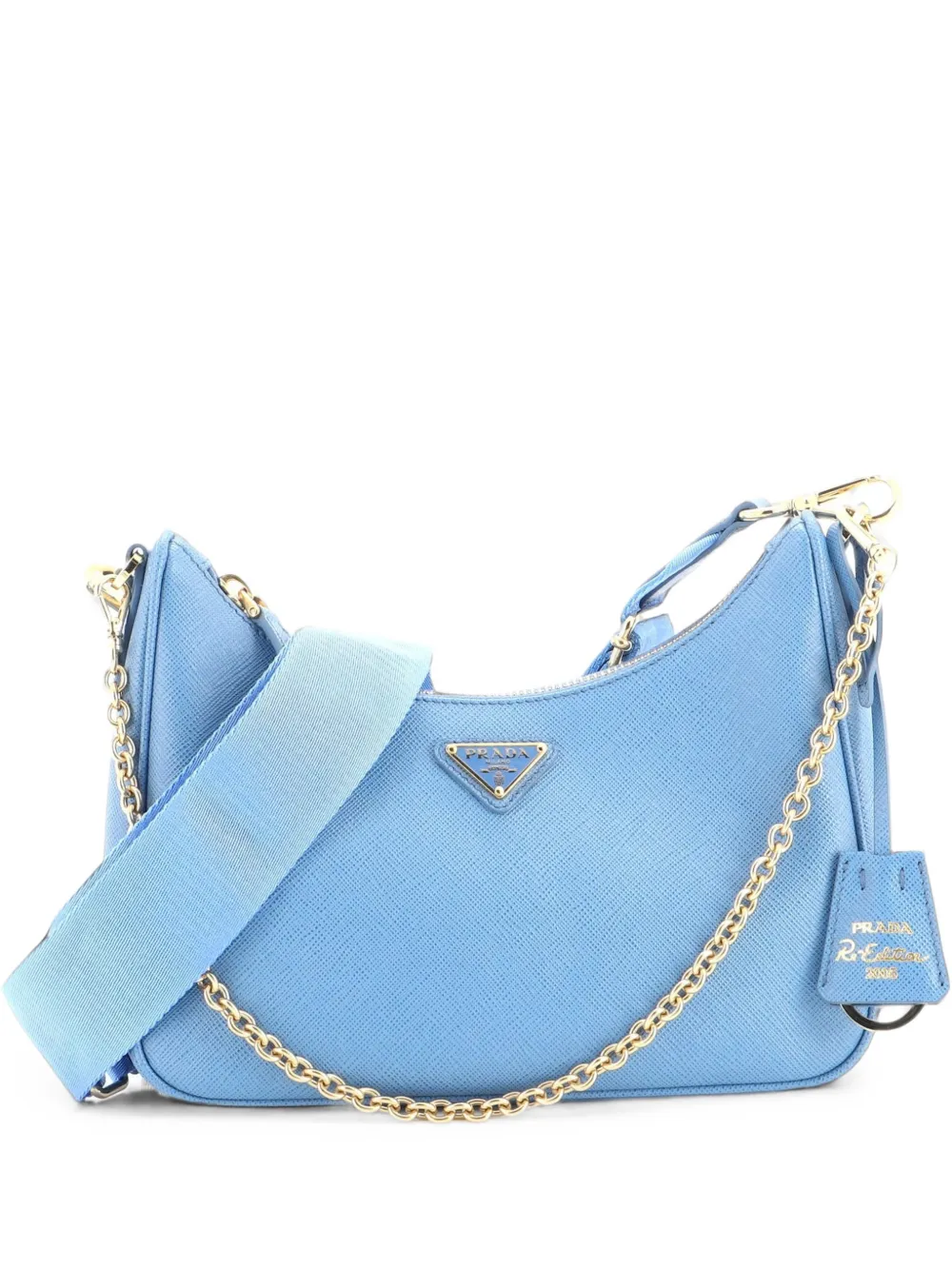 Prada Pre-Owned Re-Edition 2005 Shoulder Bag Saffiano Leather Small crossbody bag - Blue