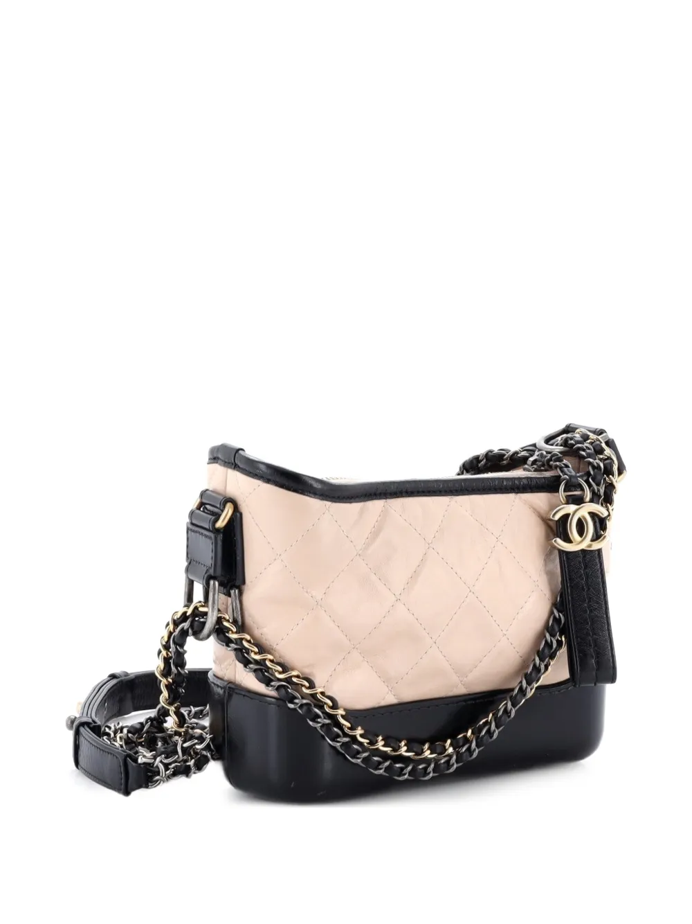 CHANEL Pre-Owned Gabrielle Quilted Aged Calfskin Small hobo bag - Nero