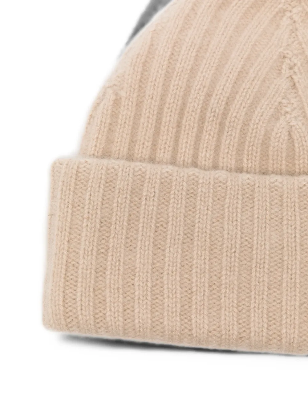 Liska Lina ribgebreide kasjmier muts Beige