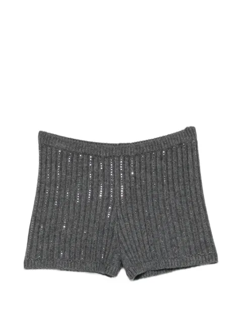 TWINSET sequin-embellished ribbed shorts
