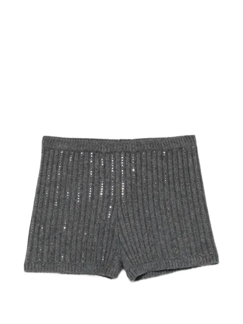 TWINSET sequin-embellished ribbed shorts