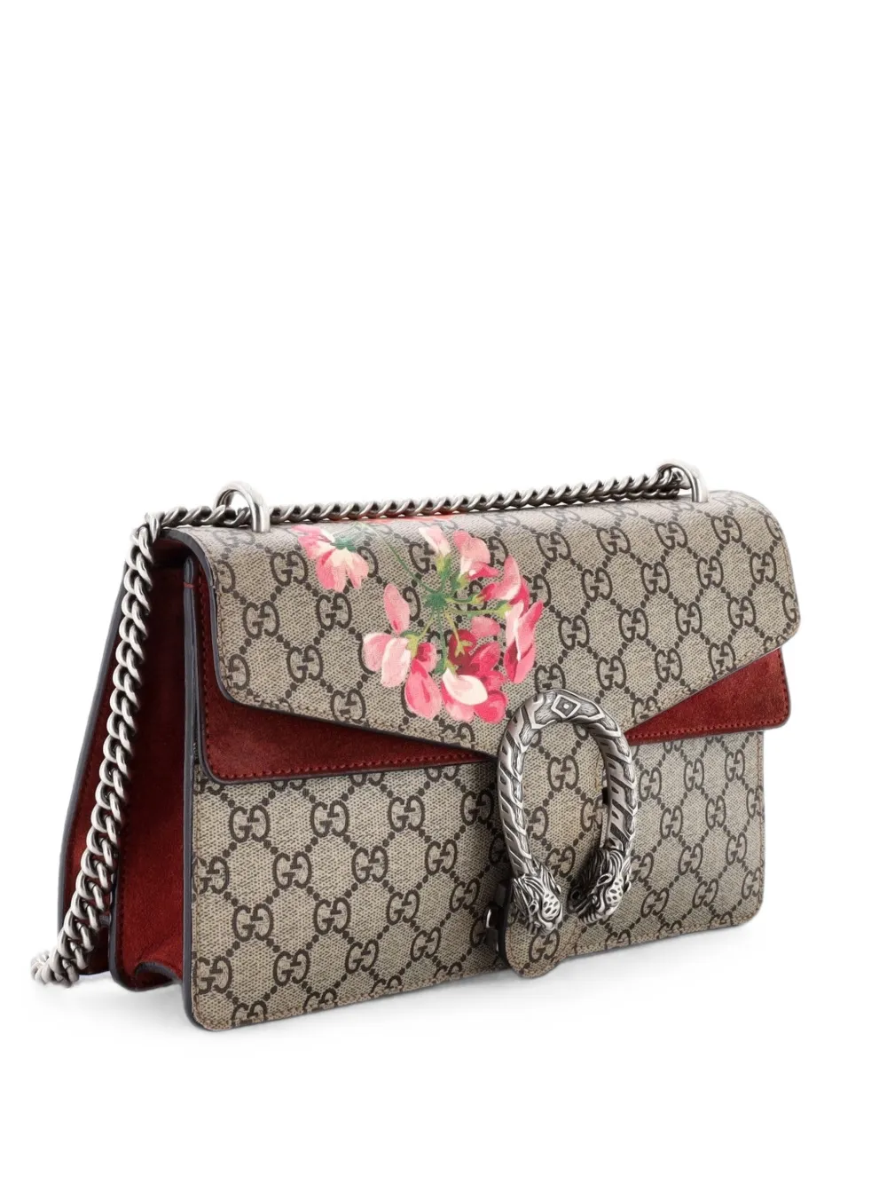 Gucci Pre-Owned Dionysus Bag Blooms Print GG Coated Canvas Small shoulder bag - Brown