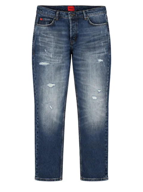 HUGO distressed faded jeans