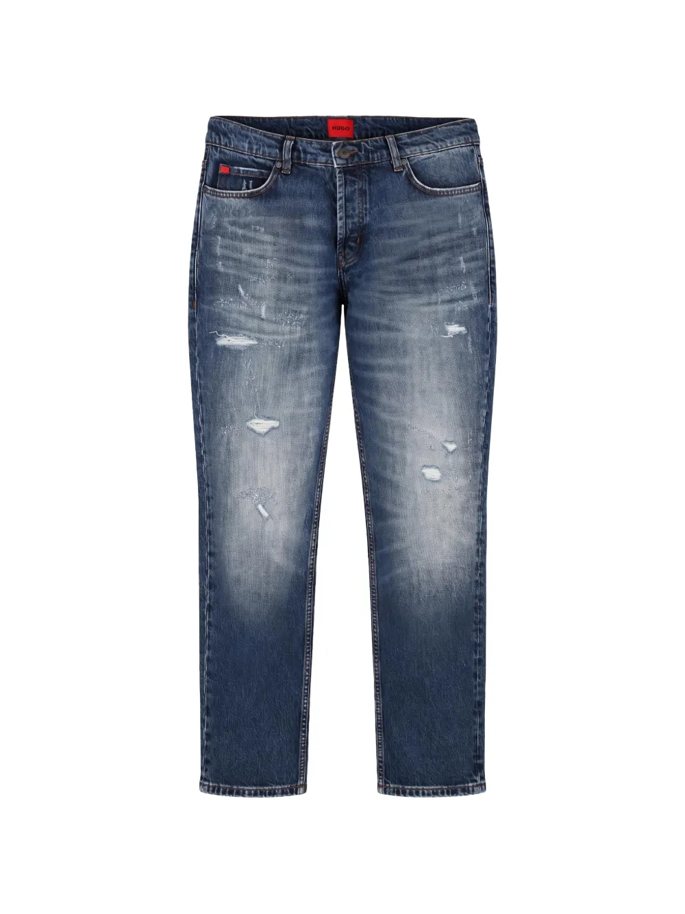 HUGO distressed faded jeans - Blu