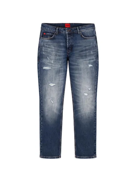 HUGO distressed faded jeans