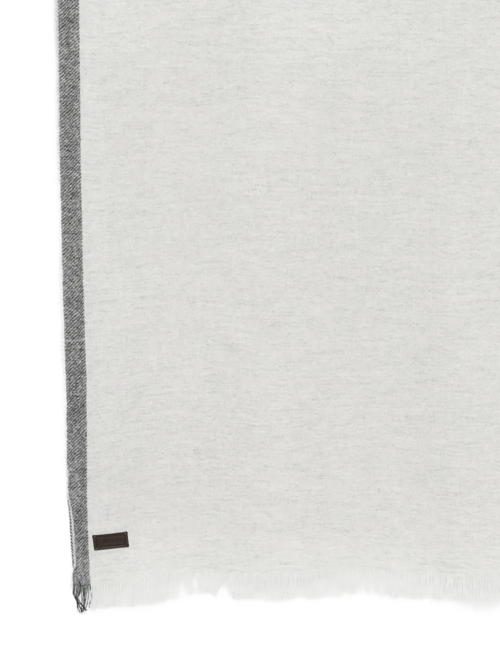 Canali fringed cashmere scarf Grijs