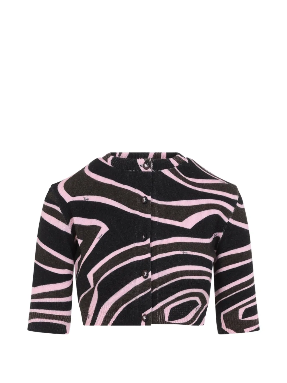 Pucci Iride-print Cardigan In Black