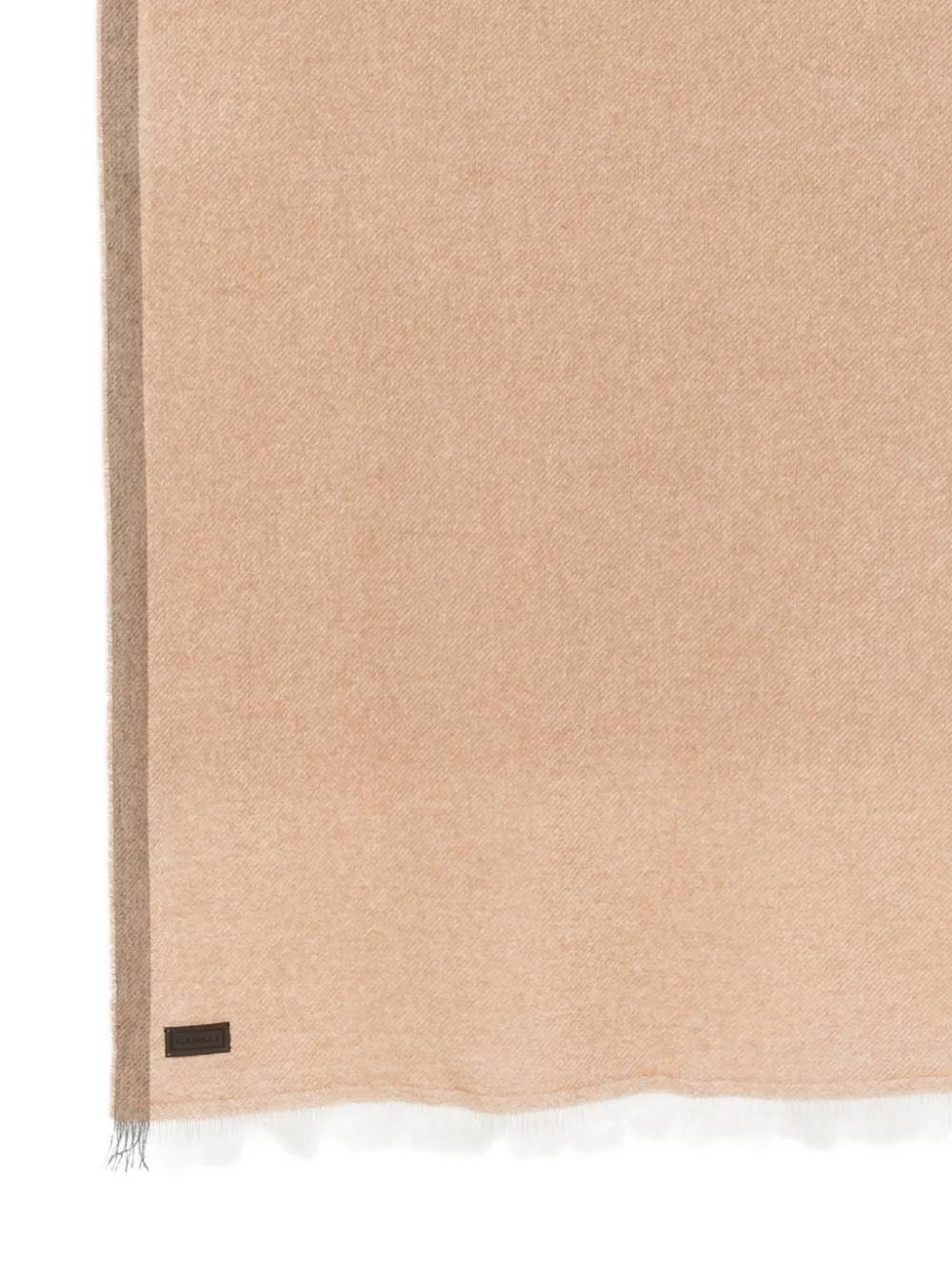 Canali Kasjmier sjaal met franje Beige