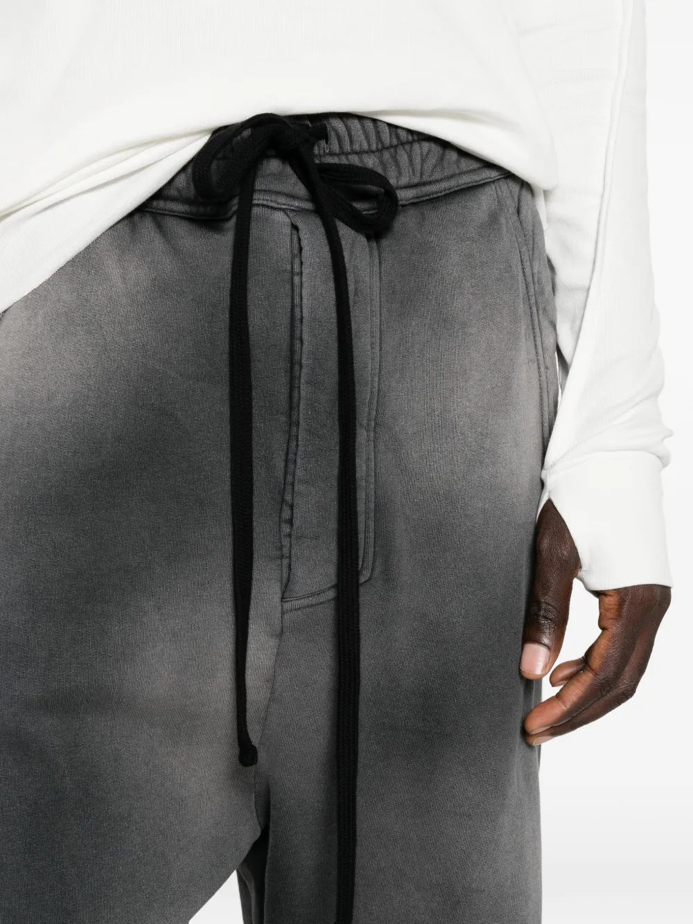 Thom Krom Trainingsbroek met trekkoord en stonewashed-effect Grijs