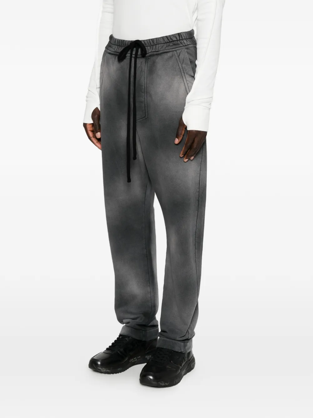Thom Krom Trainingsbroek met trekkoord en stonewashed-effect Grijs
