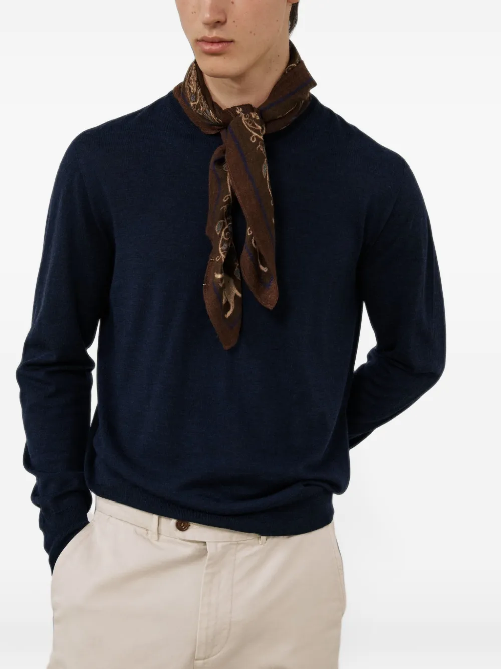 HARTFORD Bandana unicorn-print square scarf Bruin