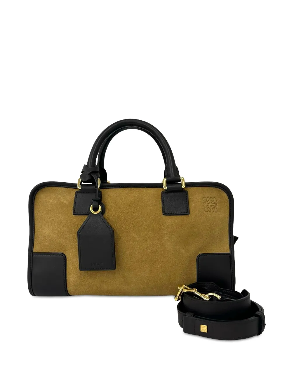 Loewe Pre-Owned sac à main Amazona 28 en daim (2010-2026) - Tons neutres
