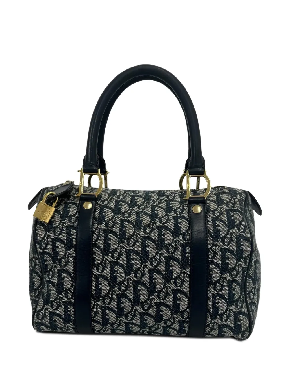 Christian Dior Pre-Owned petit sac Boston Diorissimo Trotter en toile (2000-2010) - Bleu Christian Dior Pre-Owned petit sac Boston Diorissimo Trotter en toile (2000-2010) - Bleu