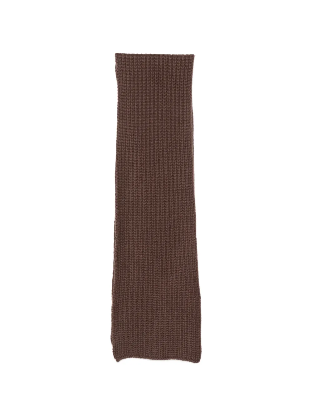 Liska Michaela chunky-knit cashmere scarf - Marrone